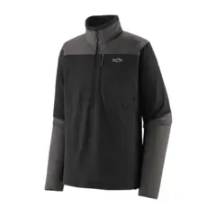 Patagonia M&#39;s R1 Fitz Roy 1/4 Zip S Black